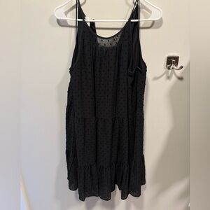 Elegant Black Dress with Polkadots